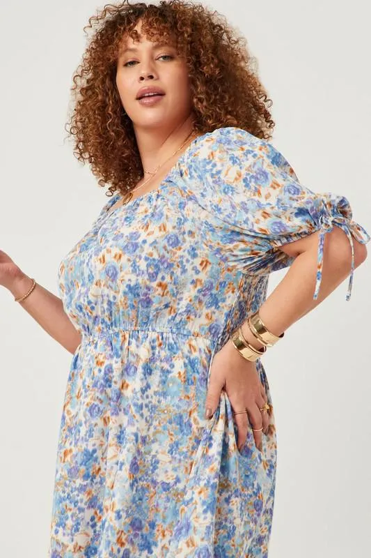 Blue Floral Spring Dress