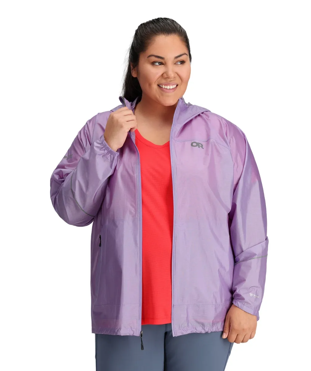 Outdoor Research Helium Women's Plus Size Rain Jacket Lavender sizes 2X - 4X